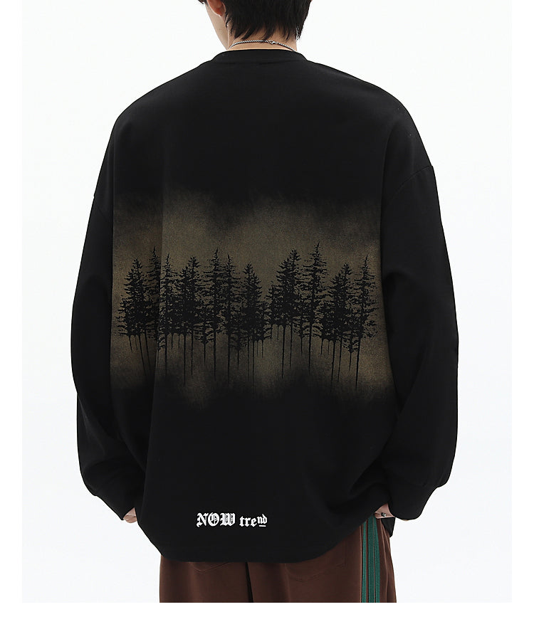 Forest Haze Graphic Long Sleeve Top