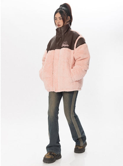 Plush Fur Pleather Jacket