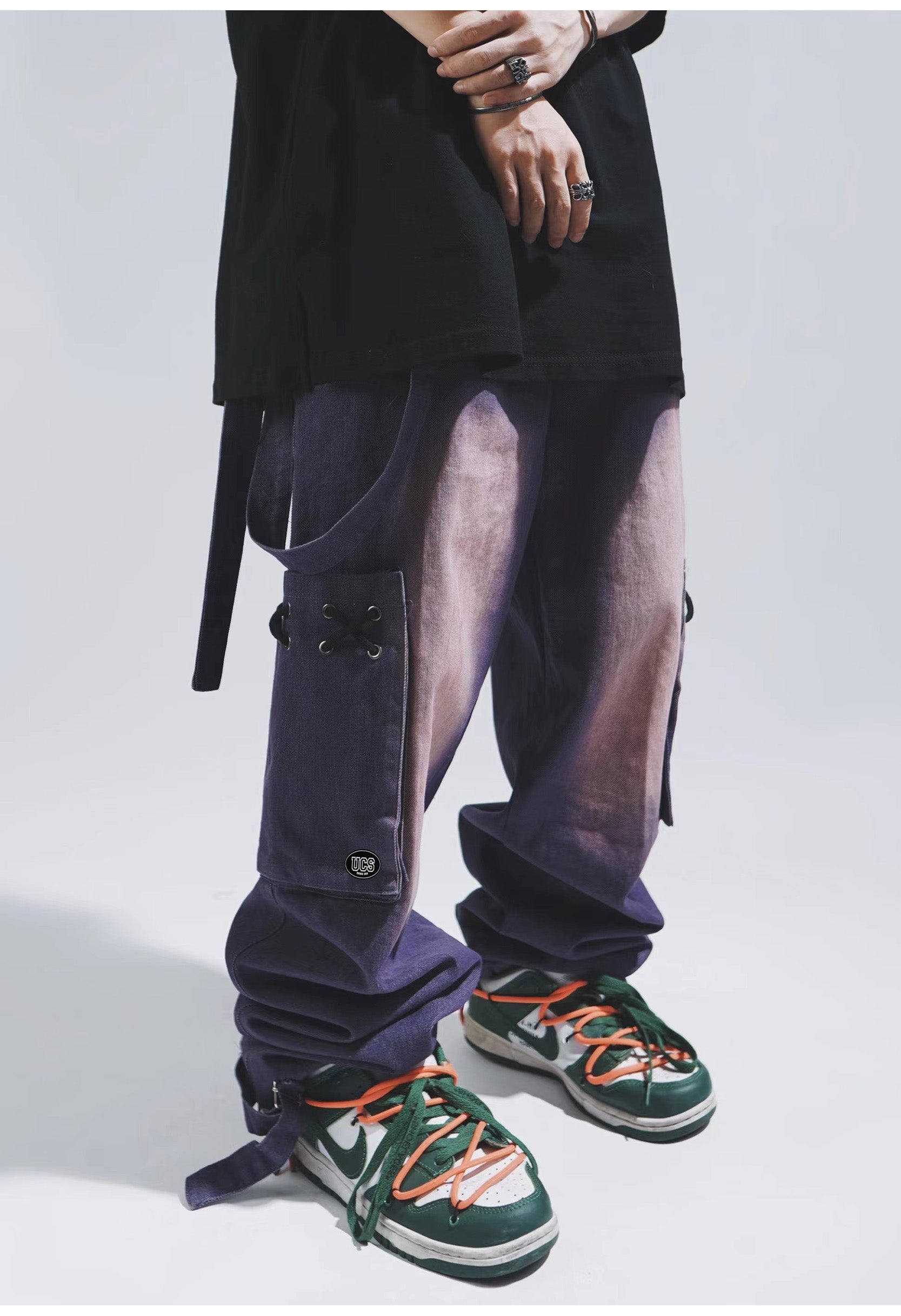 Strapped Cargo Jeans