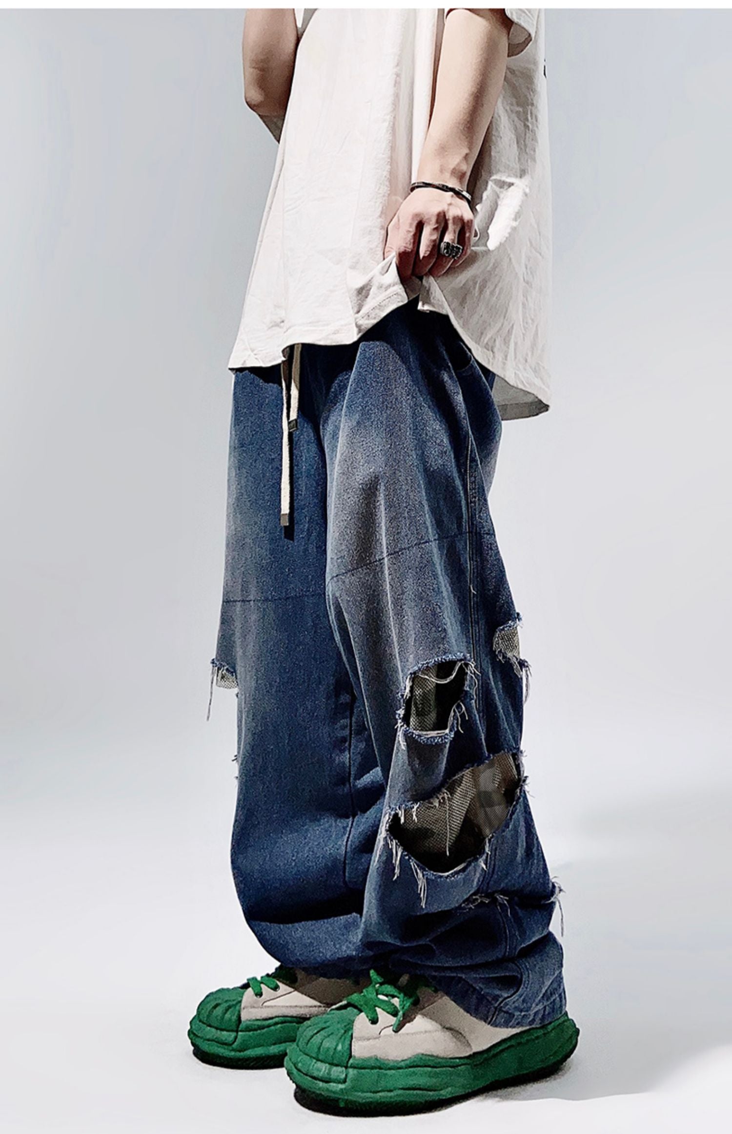 Ripped Baggy Distressed Jeans