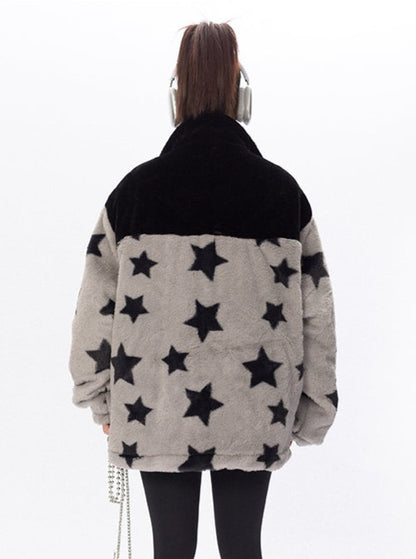 Star Plush Fleece Jacket