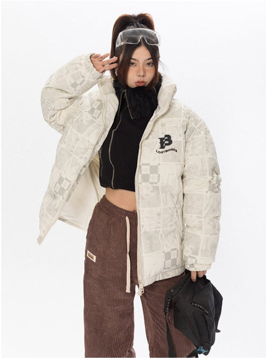 Mono Patchwork Puffer Jacket