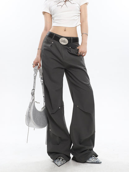 Relaxed Pin Pleated Pants