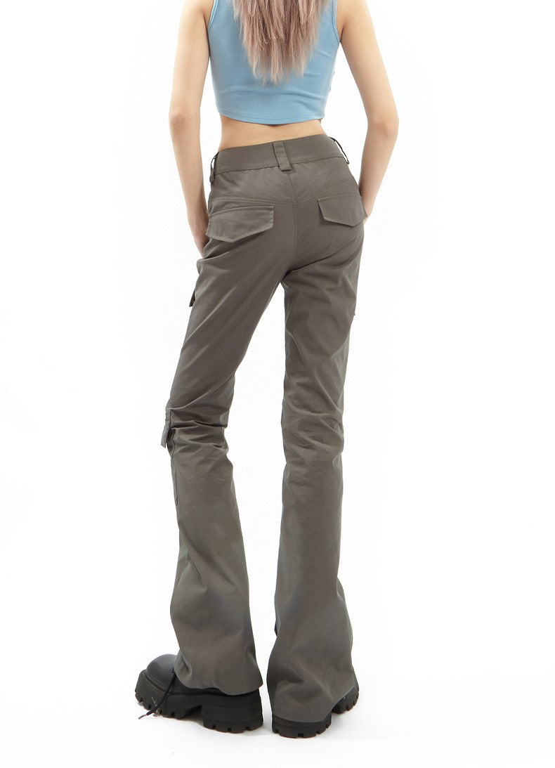 Slim Flared Cargo Pants