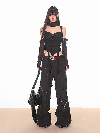 Strappy Bondage Relaxed Fit Pants
