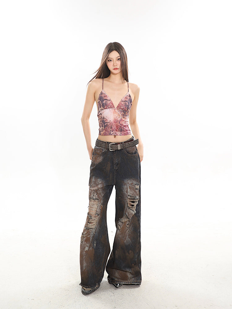 Vintage Destroyed Grunge Jeans