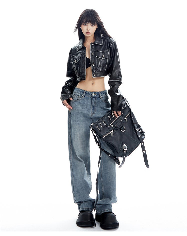 Relaxed Straight Leg Jeans