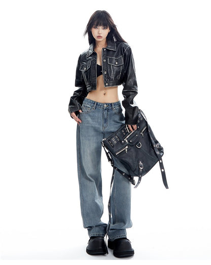 Relaxed Straight Leg Jeans