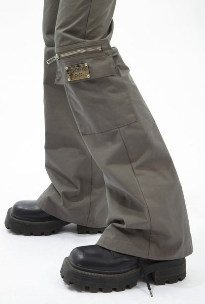 Slim Flared Cargo Pants