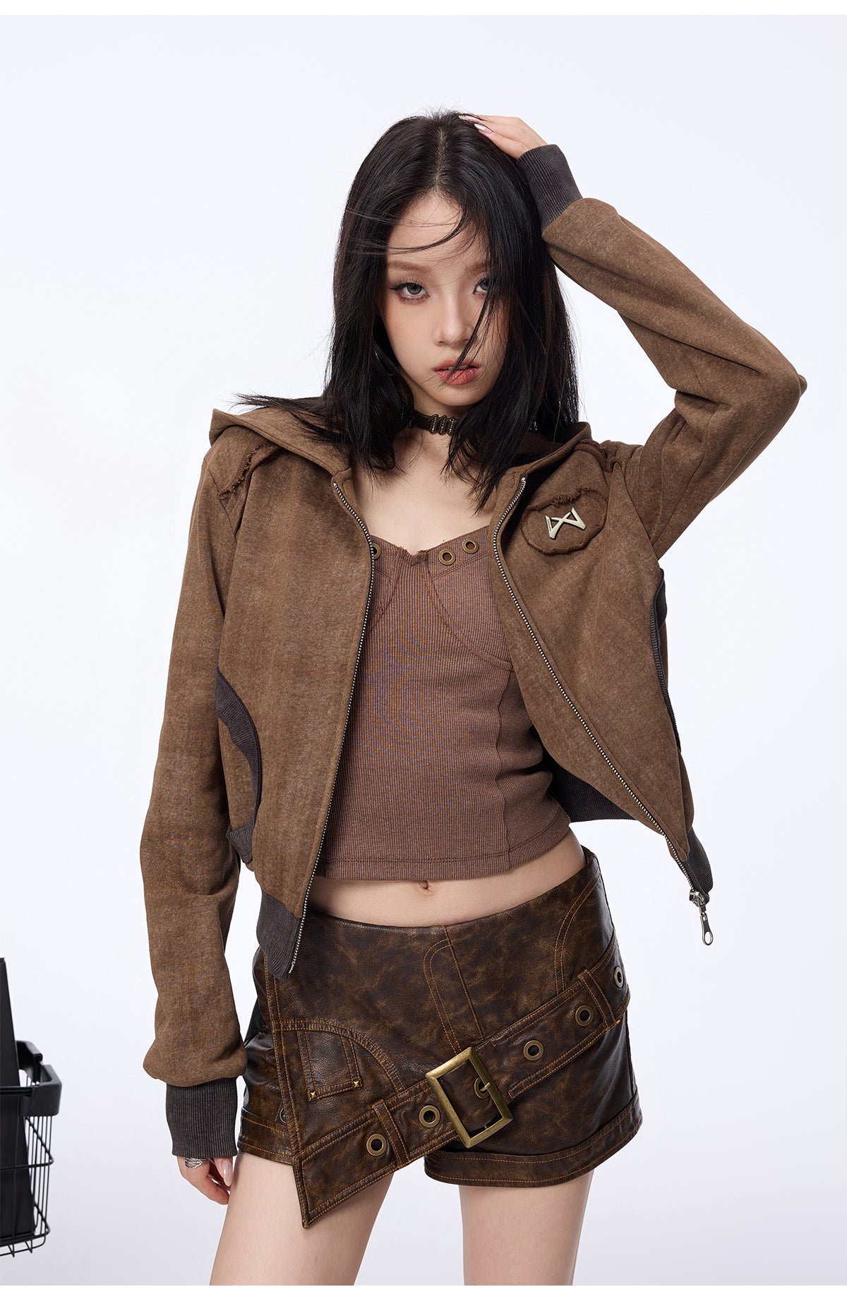 Retro Cropped Hoodie