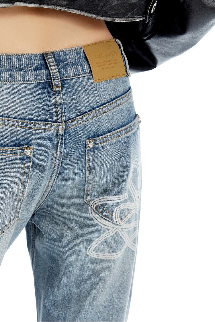 Relaxed Straight Leg Jeans