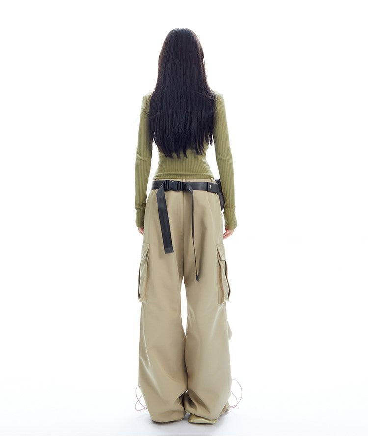 Ribbed Turtleneck Long Sleeve Top