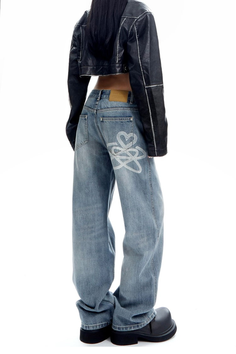 Relaxed Straight Leg Jeans