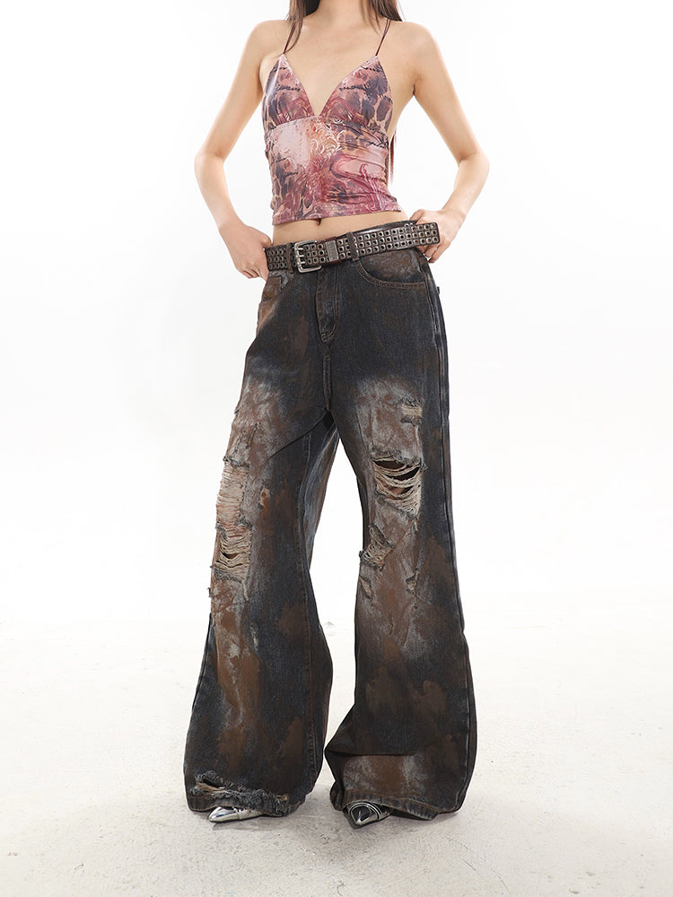 Vintage Destroyed Grunge Jeans