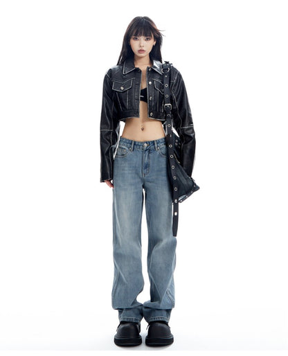 Relaxed Straight Leg Jeans