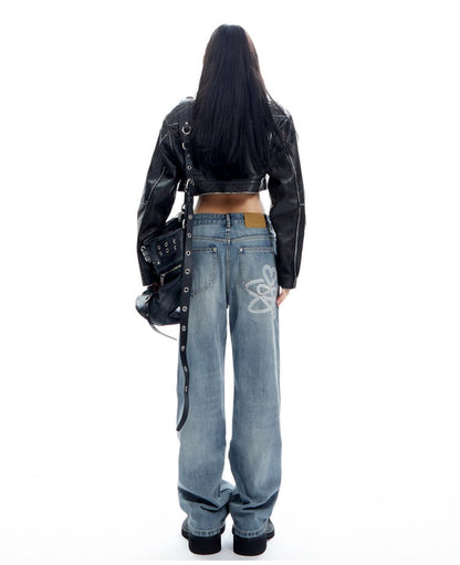Relaxed Straight Leg Jeans