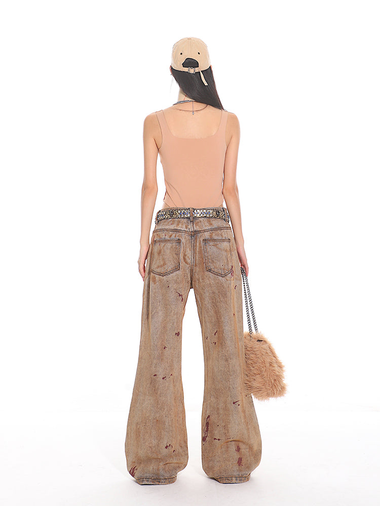 Wasteland Vintage Wash Flared Denim Jeans
