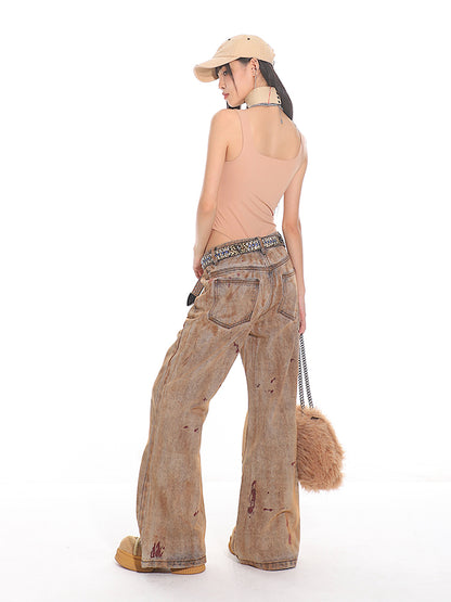 Wasteland Vintage Wash Flared Denim Jeans
