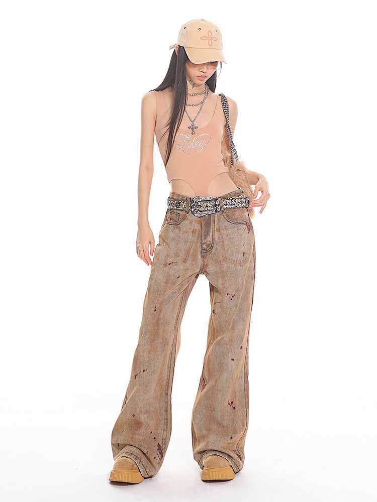 Wasteland Vintage Wash Flared Denim Jeans