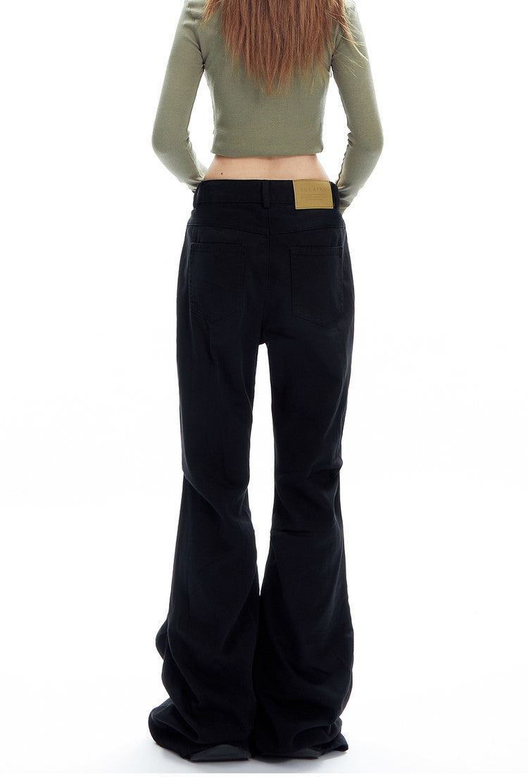 Strappy Cargo Lowrise Flared Jeans