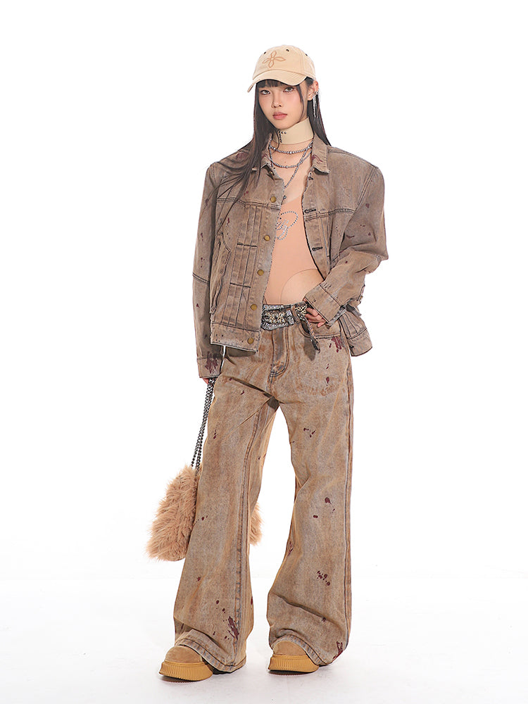 Wasteland Vintage Wash Flared Denim Jeans