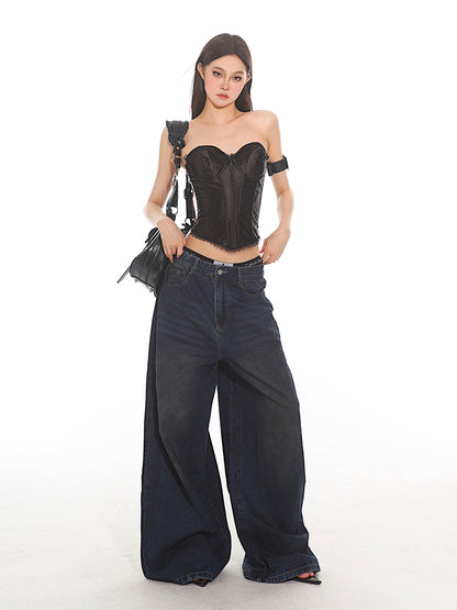 Ultra Wide Leg Denim Jeans