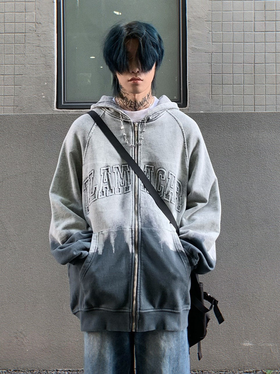 Faded Gradient Washed Hoodie