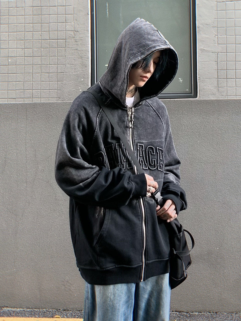 Faded Gradient Washed Hoodie