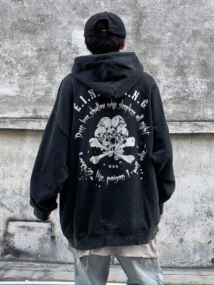 Skull and Bones Graphic Hoodie