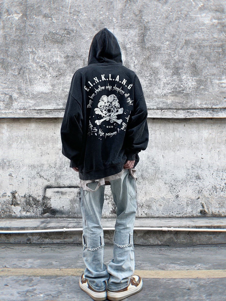 Skull and Bones Graphic Hoodie