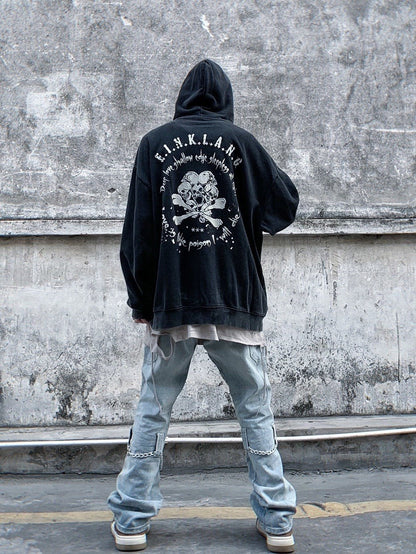 Skull and Bones Graphic Hoodie