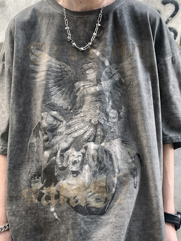 Angel Vs Demon Vintage Washed T-Shirt
