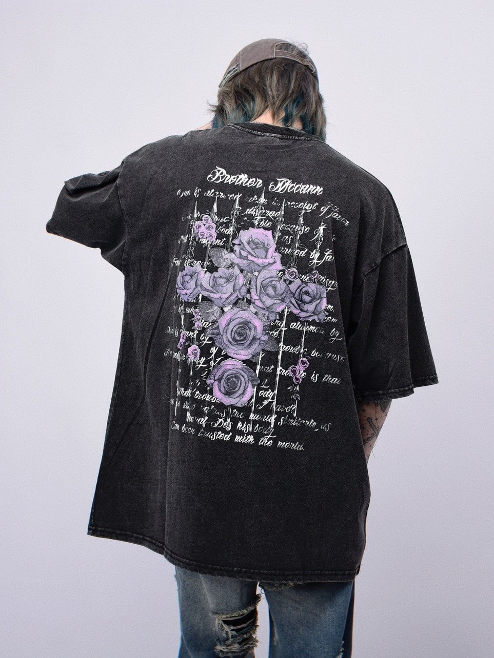 Rose Cross Graphic T-Shirt