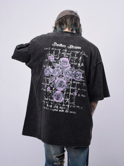 Rose Cross Graphic T-Shirt