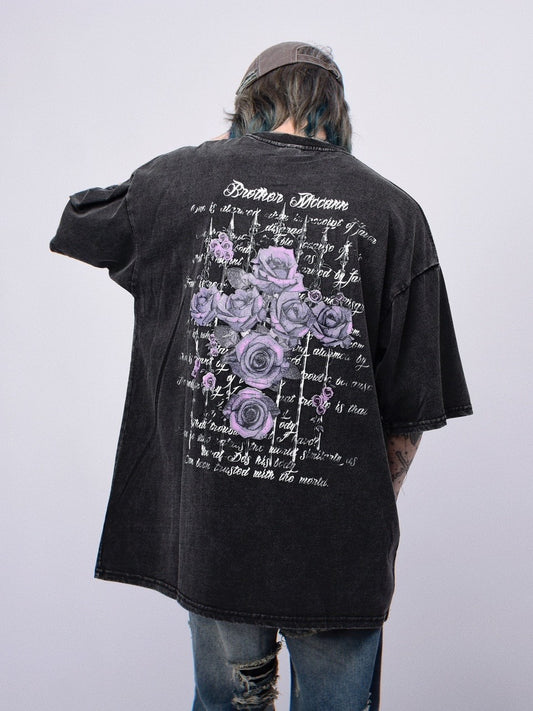 Rose Cross Graphic T-Shirt