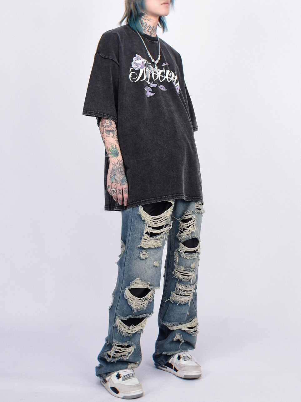Rose Cross Graphic T-Shirt