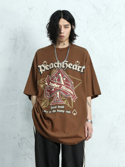 Peachheart Aces Graphic T-Shirt
