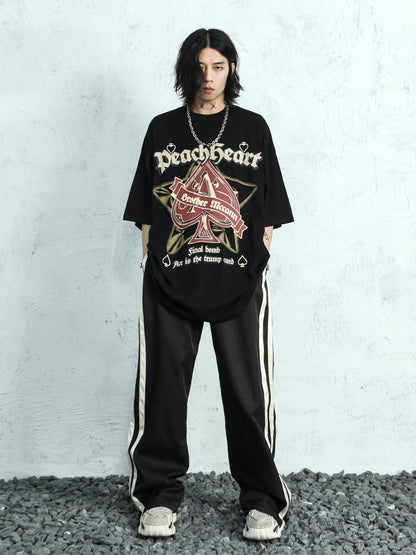 Peachheart Aces Graphic T-Shirt