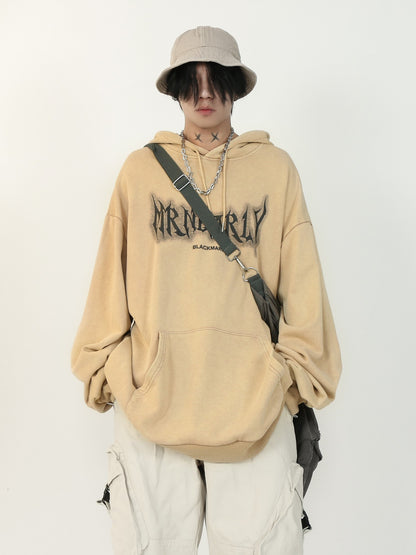 Vintage Washed Distressed Hoodie