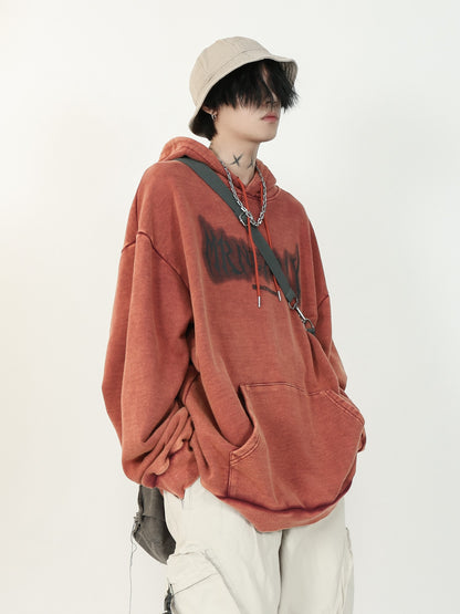 Vintage Washed Distressed Hoodie