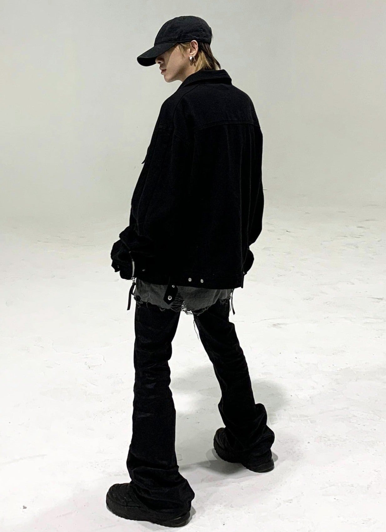 Streetwear Studded Denim Motorcycle Jacket