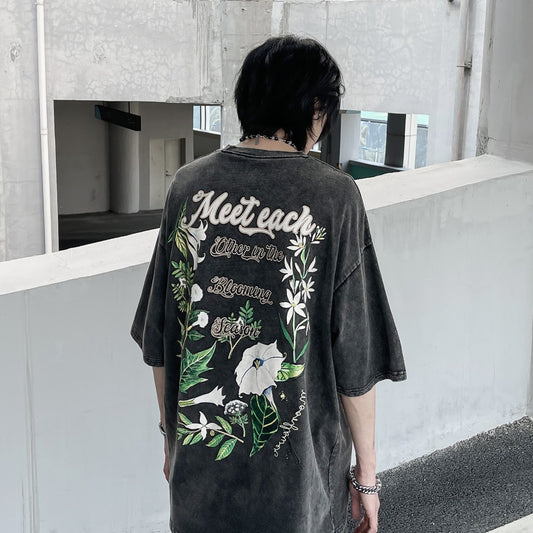 Streetwear Blooming Season Graphic T-Shirt