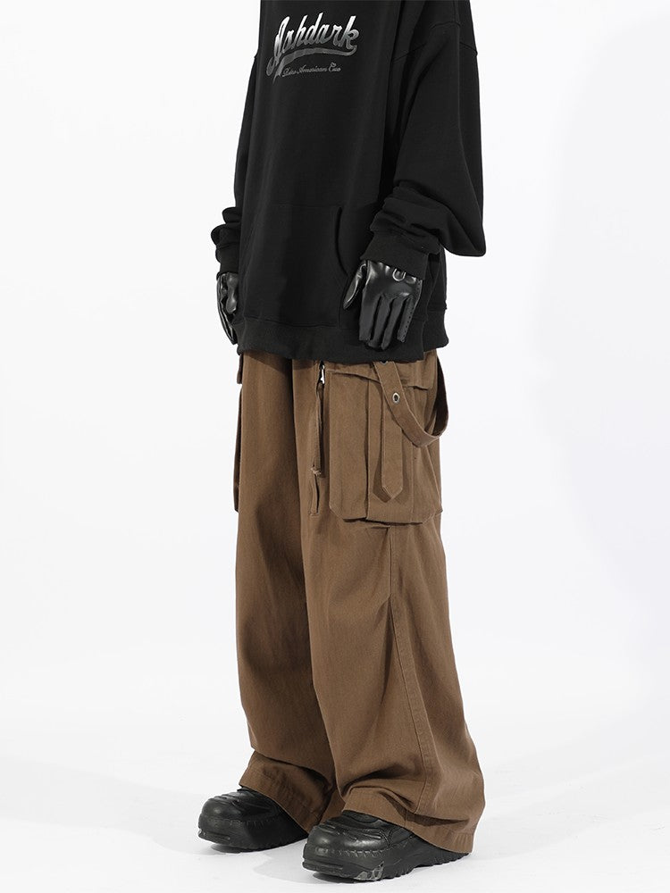 Suspender Strap Cargo Pants