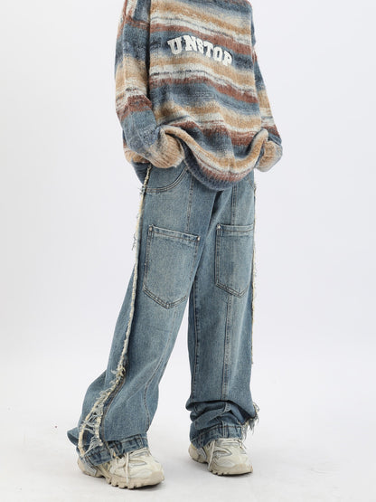 Raw Edge Baggy Jeans