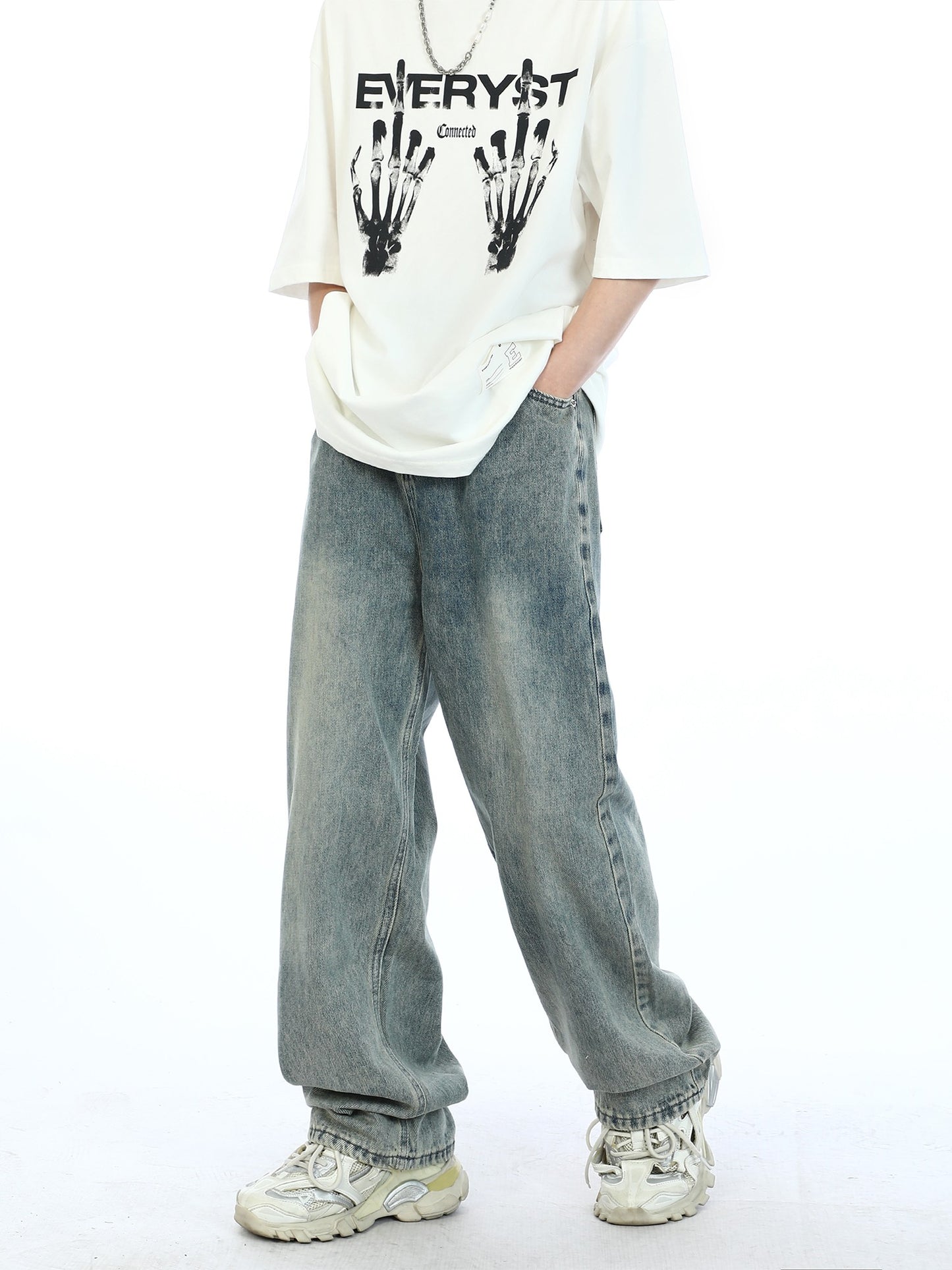 Straight Leg Relaxed Fit Jeans