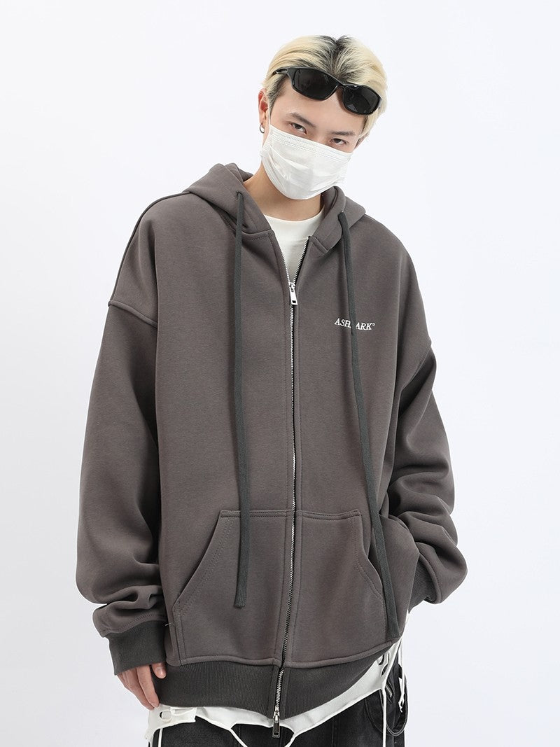Streetwear Ashdark Washed Zip Hoodie
