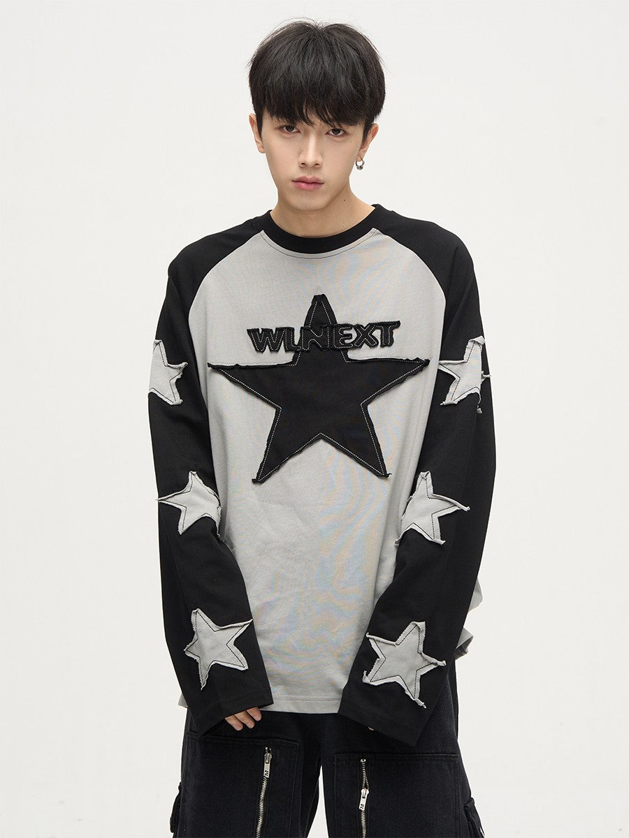 Star Raglan Long Sleeve Top
