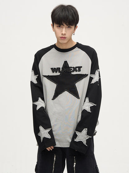 Star Raglan Long Sleeve Top
