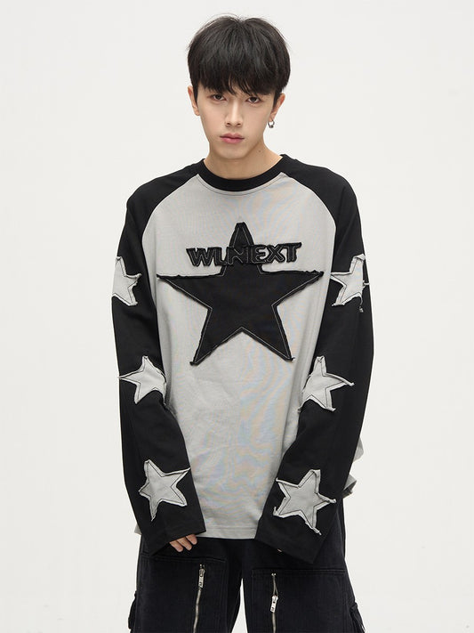 Star Raglan Long Sleeve Top