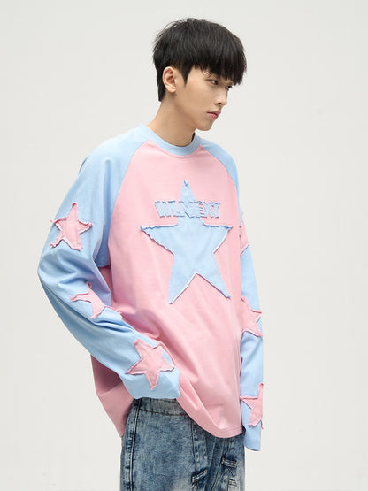 Star Raglan Long Sleeve Top